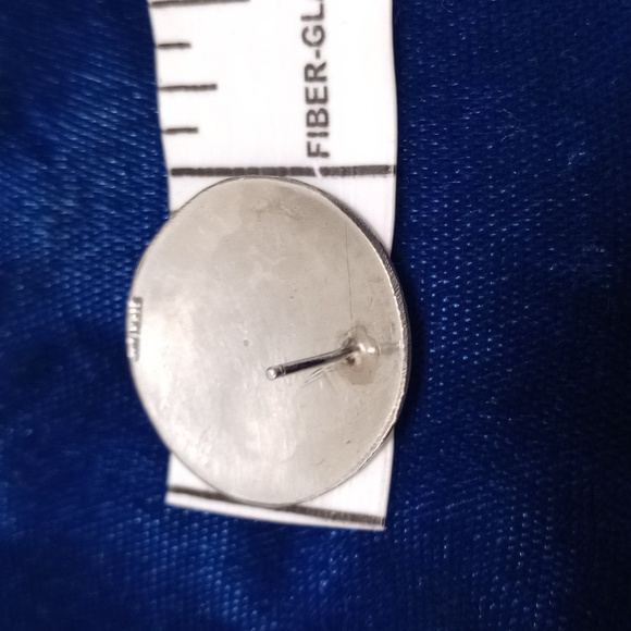 Vintage Native Style Mask Headdress Kachina Sterling Silver Post Earrings 1990's - Picture 7 of 9